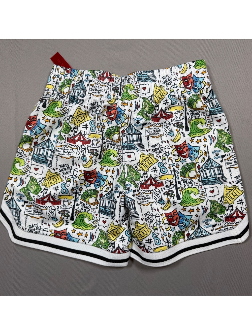Baseball Lifestyle 101 youth doodle print athletic shorts